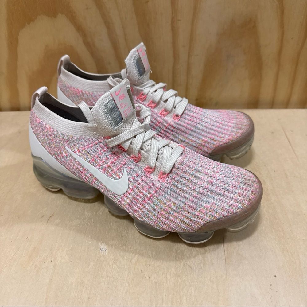 Nike Air Vapormax Flyknit 3 Phantom Pink White AJ6910-008 Womens Size 9.5